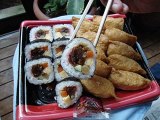 Winding sushi Inari sushi  Japanese food 巻き寿司 いなり寿司