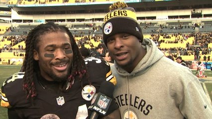 DeAngelo Williams gets photobombed by Le'Veon Bell during interview