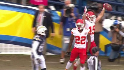 Daniel Sorensen picks off Philip Rivers in end zone