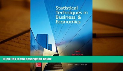 Download  Statistical Techniques in Business and Economics, 16th Edition  PDF READ Ebook