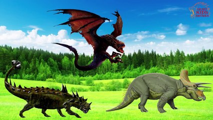 Dinosaur Finger Family Nursery Rhymes | Cartoon Kids Rhymes for Children Babies