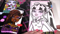 Monster High Makeup Artist Sketch Portfolio! Makeover with Makeup & Hair COLOR! Lip Balm SHOPKINS!