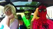 Superheroes Dancing In A Car Spiderman vs Frozen Elsa vs Hulk Superhero Funny Movie Real Life