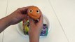 Cutting Open FINDING NEMO Squishy Toy GLITTER Stress Ball Slimey Frog and EMOJI Sq