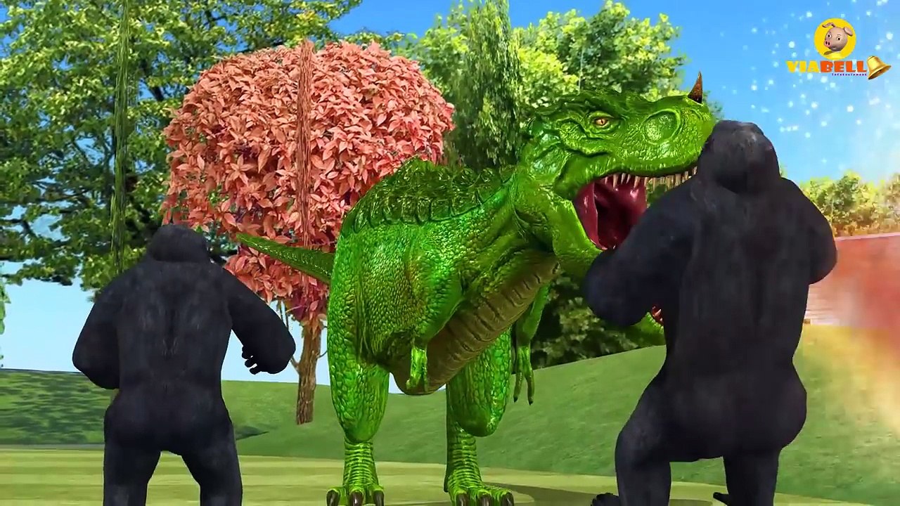 Green Dinosaur Finger Family Rhymes | Spiderman Saves DINOSAUR EGGS Short Cartoon Movies for Kids