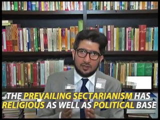 Sahibzada Sultan Ahmad Ali Sahib speaking about There is need to eradicate sectarianism through finding a common ground