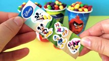 Candy Surprise Cups & Skittles Surprise eggs Angry Birds Mickey Mouse Spiderman Minions Toys