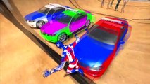 Spiderman USA Costume and Custom BMW Police Cars Colors Nursery Rhymes Songs and Music