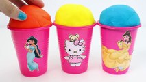 Play Doh Ice Creams Surprise Toys Mickey Mouse Disney Princess Hello Kitty Minnie Play Dough Videos