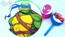 Lollipop Smiley Play Doh Clay Toys Cars 2 Mcqueen Spiderman Batman TMNT Talking Tom Disney Pixar