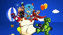 Finger Family Spiderman Hulk Thor Cartoons | Captain America Finger Family Children Nursery Rhymes