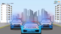 Mavi Polis Arabası ve Yarış Arabası - Akıllı Arabalar çizgi filmi - Türkçe İzle