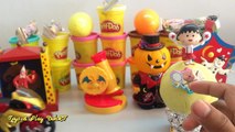 Play Doh - Disney Princess - Surprise Eggs - Toys Motor and Merry Halloween, Cartoon [Play Doh Toys]