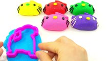 Play and Learn Colours with Play Doh Hello Kitty and Animals Molds Fun Creative for Kids & Children