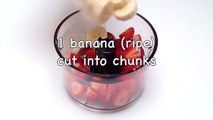How to Make a Strawberry Banana Smoothie with Chia Seeds (HD)