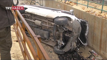 Yolcu otobüsü kanala düştü