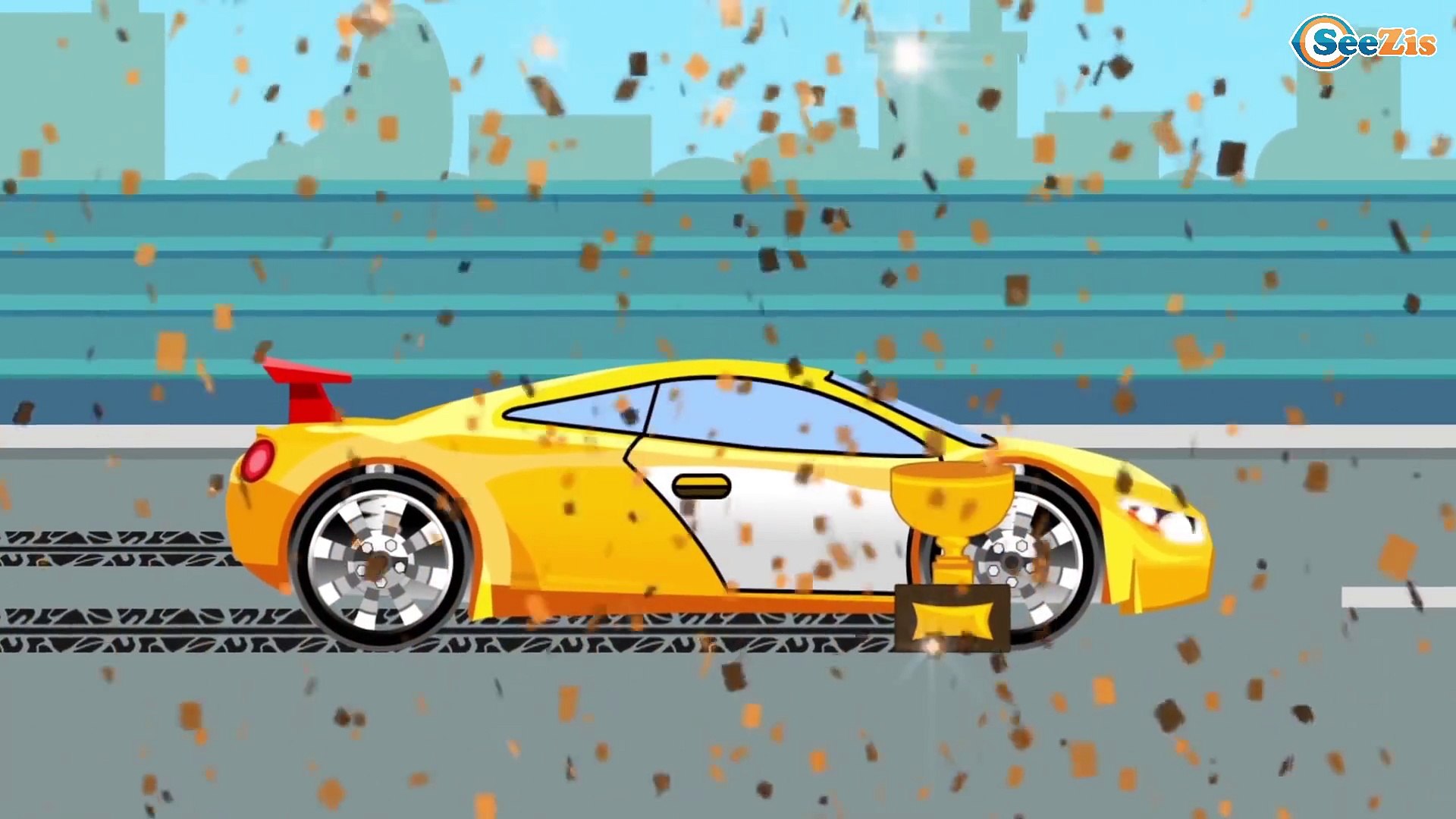 Carros de carreras Amarillo - Carros infantiles - Mundo de los Сoches -  Dibujos Animados Para Niños – Видео Dailymotion