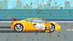 Carros de carreras Amarillo - Carros infantiles - Mundo de los Сoches - Dibujos Animados Para Niños
