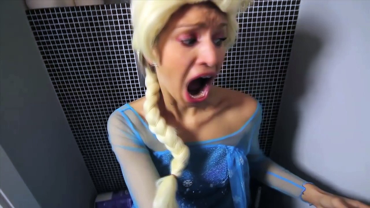 FROZEN ELSA SPIDER PRANK ON TOILET WITH SPIDERMAN - Funny Superhero Movie In Real Life