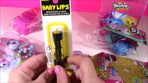 SHOPKINS McDonalds Happy Meal Box FUN! Blind Bags Cookies Candy!Baby Lips Lip BALM!