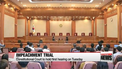 President Park's impeachment trial to begin on Tuesday