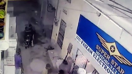 CCTV Footage Of Orangi Town blast on New Year's Day