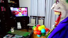 Spiderman Poo Colored Balls with Frozen Elsa vs Joker - Fun Superheroes Movie In Real Life-w2LnDa