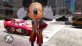 Mickey Mouse Drives Disney Cars Lightning McQueen to Get a Hotdog-c0IGQA1j
