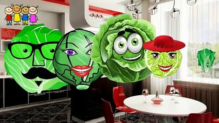 Cartoons for Kids   Cabbage Finger Family Rhymes in English   Family Finger Song