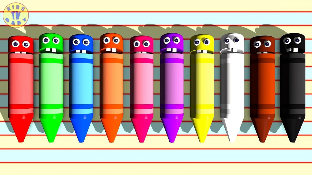 Learning Colors With Crazy Crayons For Kids Toddlers Babies video