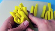 Play Doh McDonalds Fries How To Tutorial Play Dough McDonalds French Fries with 2 cans of