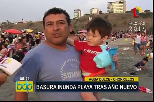 Costa Verde: playa 'Agua Dulce' llena de basura tras celebraciones por Año Nuevo