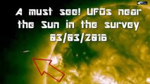 A must see! Huge UFOs near the Sun in the survey 03-03-2016