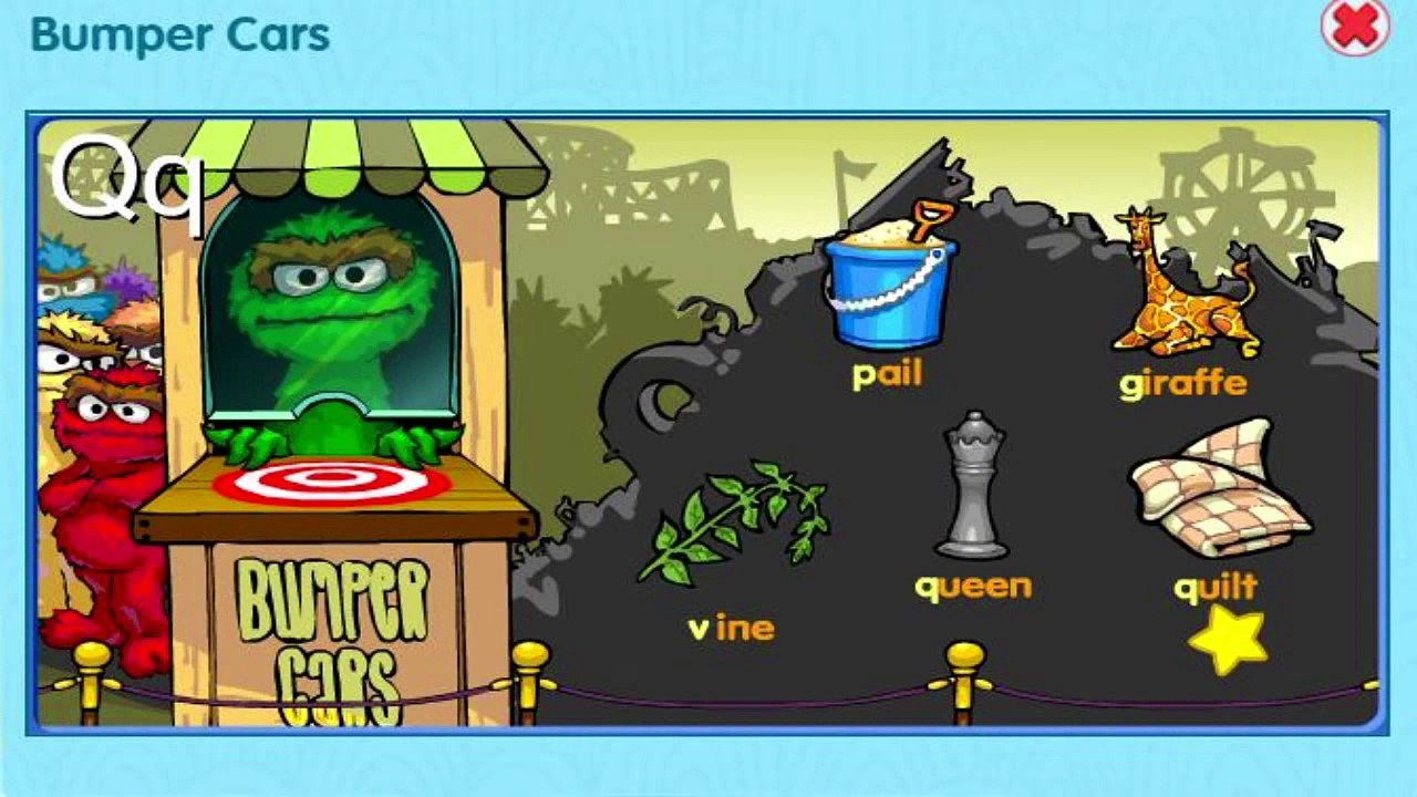 Sesame Street Games - Sesame Street Bumper Cars