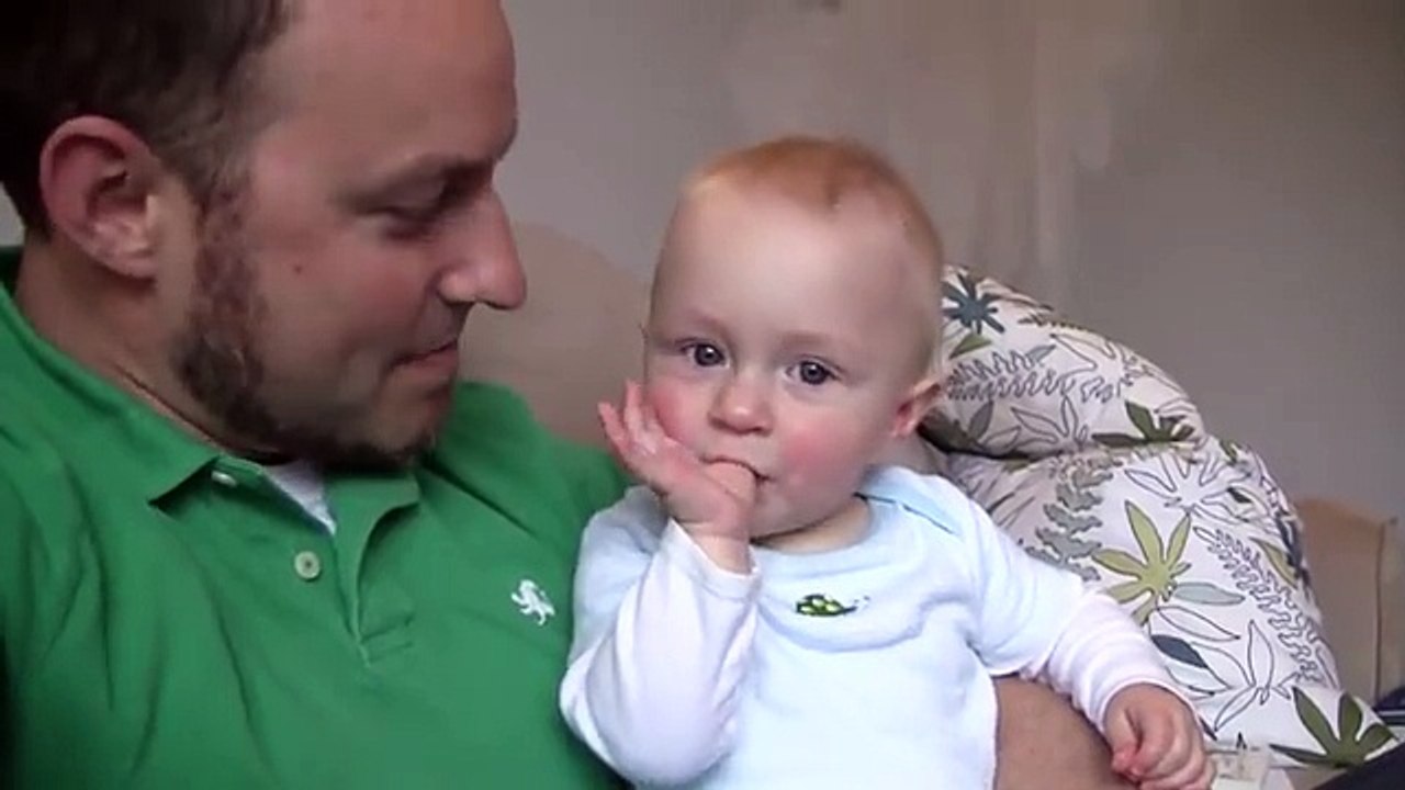 Baby Micah Laughing Hysterically at Daddy's Burp Noises