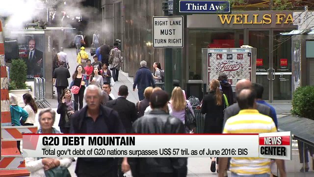 G20 countries gov't debt surpasses US$ 57 trillion