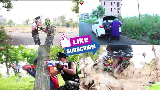 Little Heroes Girl Police Nerf Guns Joker Action kids superhero in real life