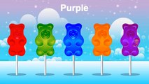 The Gummy Bear Colors | Colorful Funny Gummy Bear Lollipop Learn Colors For Children Kids Toddlers