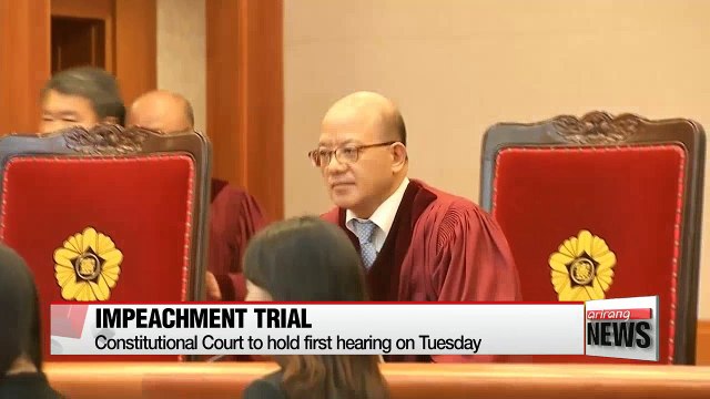 President Park's impeachment trial to begin on Tuesday