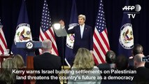 Kerry warns Israel settlements threaten democracy[2]