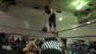 Veda Scott Gets Crushed By Large Wrestler - Absolute Intense Wrestling [Intergender Wrestling]