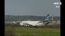 PHOTO_ Libyan plane hijacked, lands in Malta_ PM