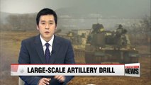 S. Korean Army conducts large-scale artillery drill