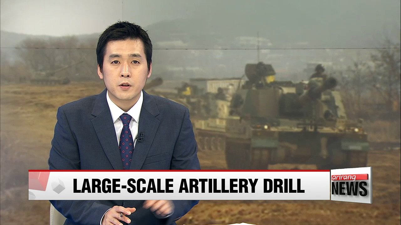 S. Korean Army conducts large-scale artillery drill