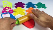 Learn Colours with Play Doh Gingerbread Man with Vehicles Molds Fun and Creative for Everyone