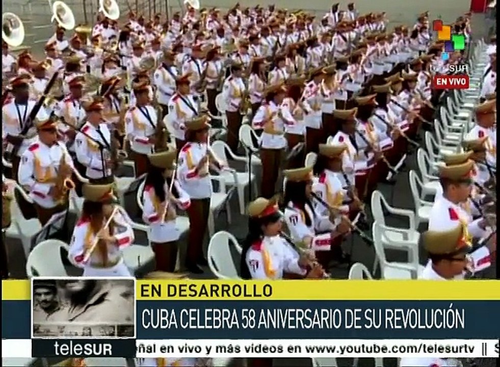 Celebra Cuba 58 años de proceso revolucionario