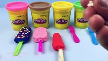 Play Doh Ice Cream Popsicles diy Play Dough Rainbow Ice Cream by SR Toys Collection