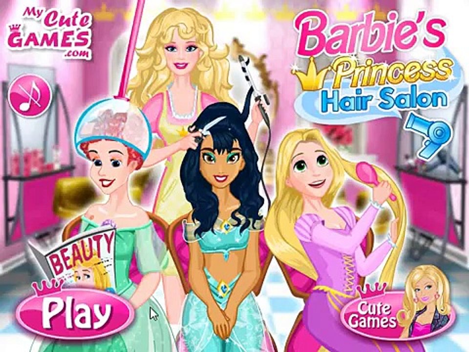 Barbie Princess Hair Salon -Cartoon for children -Best Kids Games -Best Baby Games -Best Video Kids