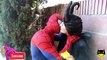 Spiderman KISSES Maleficent Frozen Elsa Bad Baby vs Joker Ariel Kissed Pink Spidergirl Superhero