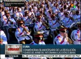 Miles de cubanos conmemoran el 58 aniversario de su Revolución